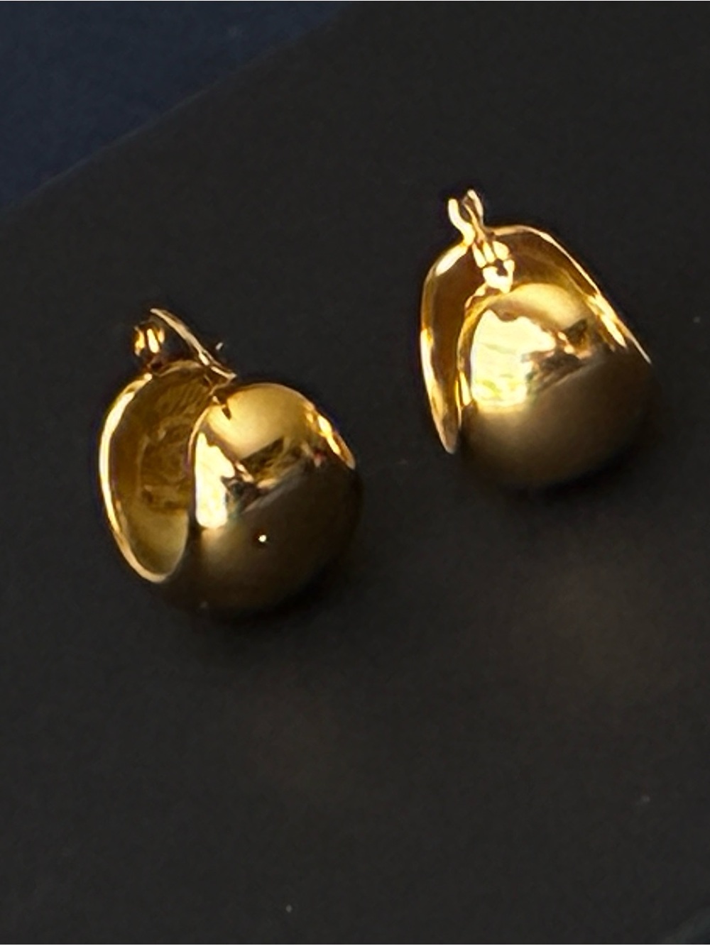 Gold Tone Chunky Hoop Earrings - Women Jewelry